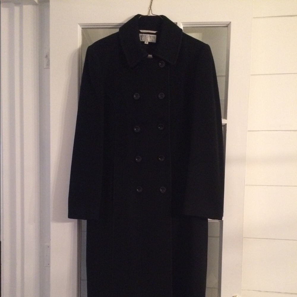 1980’s Black Wool Double Breasted Coat